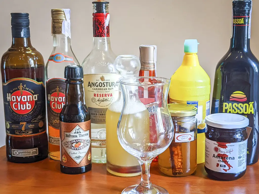 all 10 Hurricane 2.0 cocktail ingredients